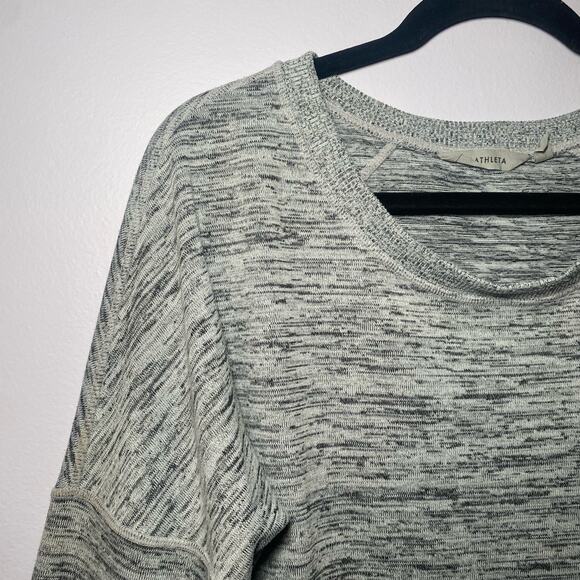 Athleta Women's size Medium Gray Cityscape Pullover Crewneck Sweater Loungewear - Picture 3 of 9